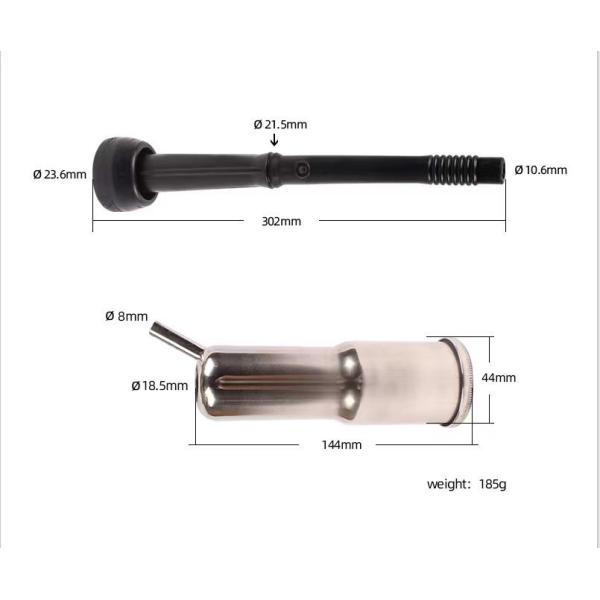 Boumatic Stainless Steel Milk Shell 144mm Universal Teat Cup