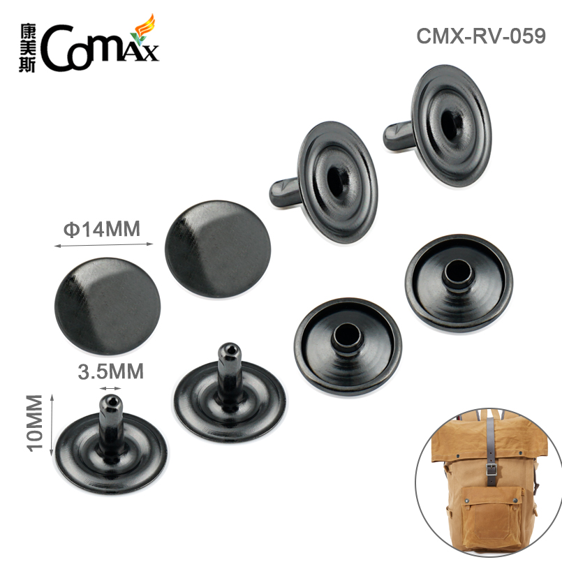 Directly Sell Metal Handbag Double Cap Rivet with 2mm Shank Diameter