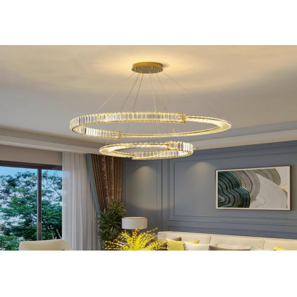 Post-modern light luxury chandelier stainless steel crystal living room lamp Nordic simple restaurant lamp bedroom LED lamp lighting