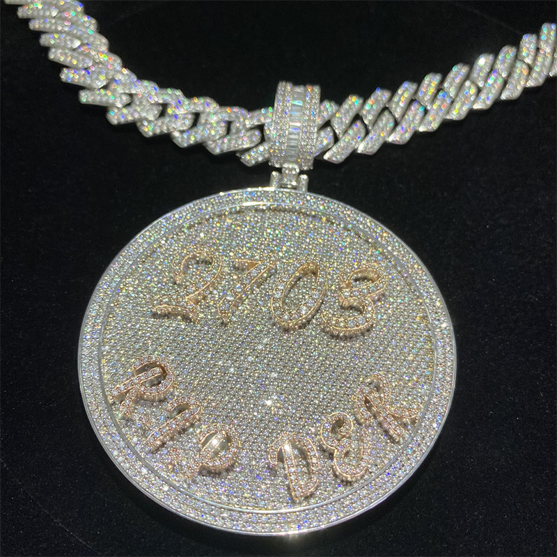 8 Inches Hip Hop Jewelry Mens Letter Pendant Iced Out Hip Hop Chains For Mens