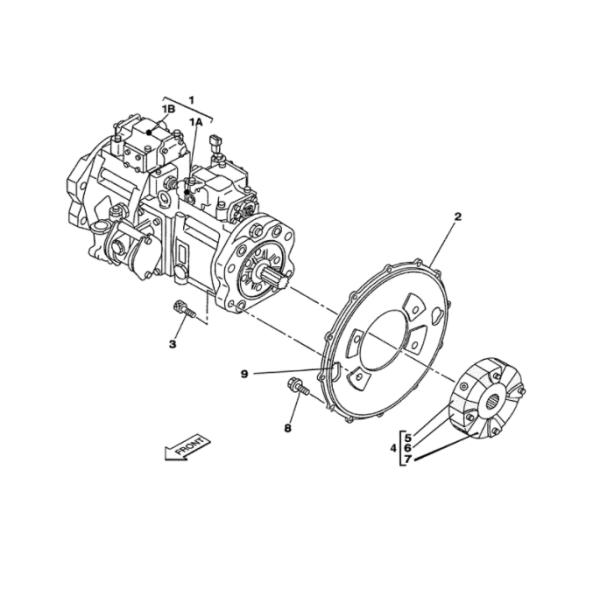 K3V112DTP1F9R KRJ6199 Hydraulic Pump Excavator Parts SH210-5 CX210