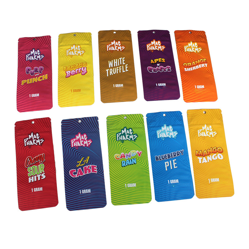 Plastic Vape Packaging Three Side Seal Bag With Child Proof Zipper