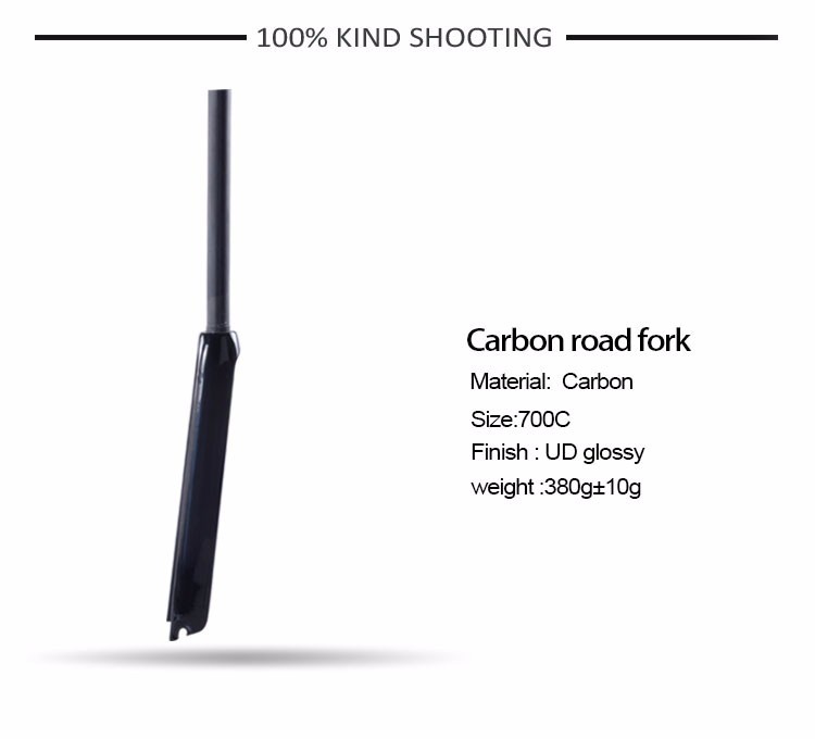 Straight Tube Racing Carbon Road Bike Fork 700C V Brake