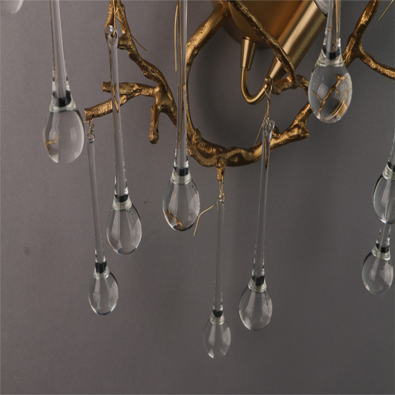Brass Button Control Modern Wall Lamp Chandelier Wall Lights