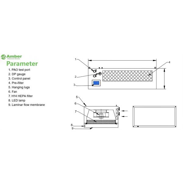SUS304 H14 Filter 99.9995% 0.3μm Class 100 Laminar Flow Hood for laboratory