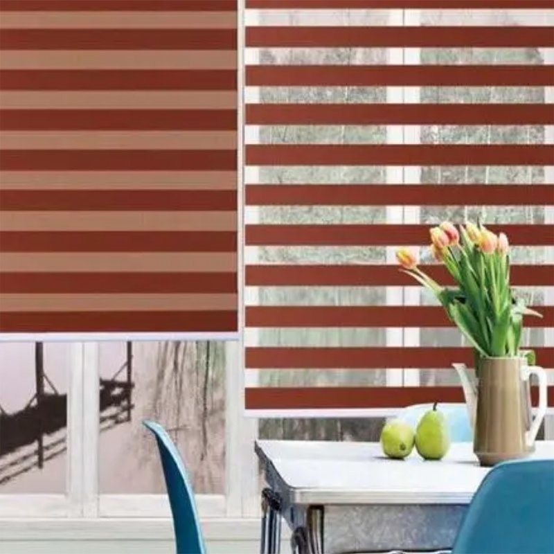 Electric Solar Shading Window Blind Horizontal Zebra Blinds for Excellent Performance