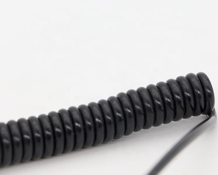Coiled Spiral Spring Male to Male 3.5mm Jack Auxiliar Aux Audio Cable