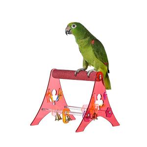 Quality acrylic portable play gym bird stands,for conures and cockatiel ,medium wholesale