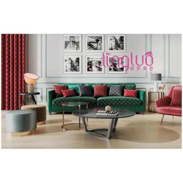 Anti - Wrinkle Imitation Linen Shoes Fabric / Muti Color Van Gogh Fabric