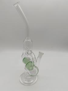 China Hookah Shisha Glass Recycler Bong 9 Inch Smoking 14.4mm Glass Bong Bubbler Water Pipe on sale