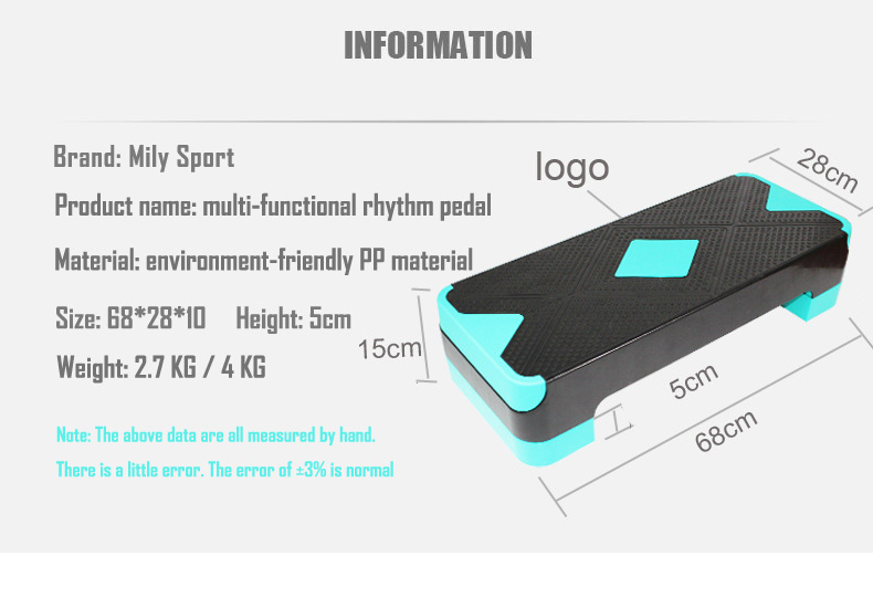680MM 4in Aerobic Step Deck For Home Gym Fitness Training Multifunctional