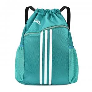 China Custom Logo Drawstring Sports Backpack Bright Color With Basketball Compartme on sale