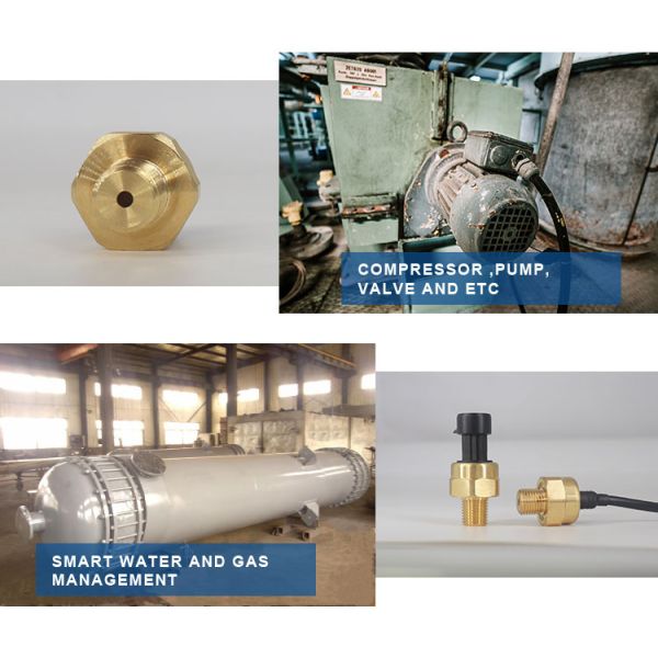 WNK83MA High Temperature Pressure Transmitter Brass Ceramic 0-20 Bar