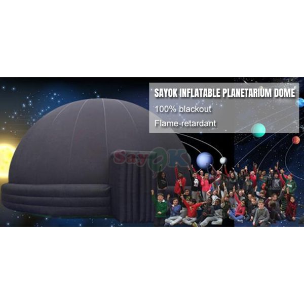 Sayok Inflatable Planetarium Dome with Wheel Chair Entrance Mobile Projection Tent for School Outdoor