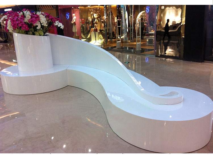 Lightweight Fiberglass Resin Furniture Bench Table Sets In Customized Design