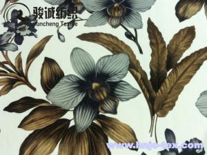 China Hot sell anti pilling paper printing flower printed velvet fabric for apparel on sale