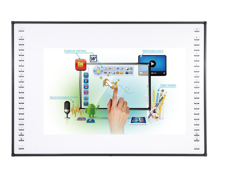 95 Inch Infrared Interactive Whiteboard Ceramic Nano Surface IWB 10 touch points Smart white board