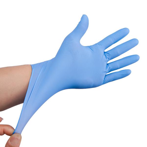 S M L XL Disposable Protective Gloves Blue Nitrile Vinyl Synthetic