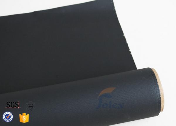 Cheap Black PU Coated Fiberglass Fabric 0.5mm 530gsm Welding Blanket Materials for sale