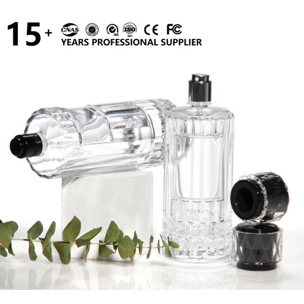 Wholesale Clear Empty Refillable Glass Perfume Spray Bottle Cylinder Shape Spray Bottle