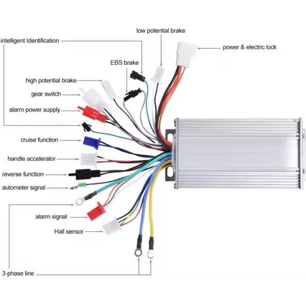 48V 60V 72V 350W 500W 1000W Electric Motorcycle Controller Brushless Dc Motor Controller for E Rickshaw