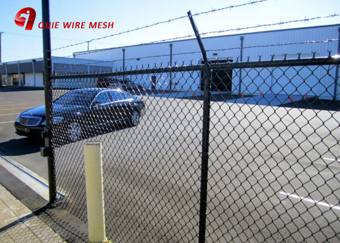 4mm Diameter Hot Dipped Galvanized Chain Link Fence Privacy System for Airport Fence