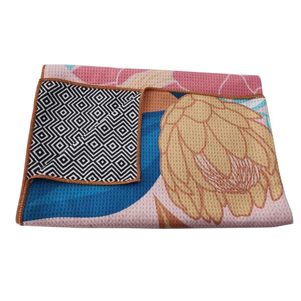 Microfiber Custom Printed Sand Free Beach Towel Waffle Fabric