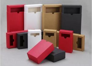 China Rectangular Small Kraft Paper Gift Box , 350g Kraft Paper Drawer Box Customized Color on sale