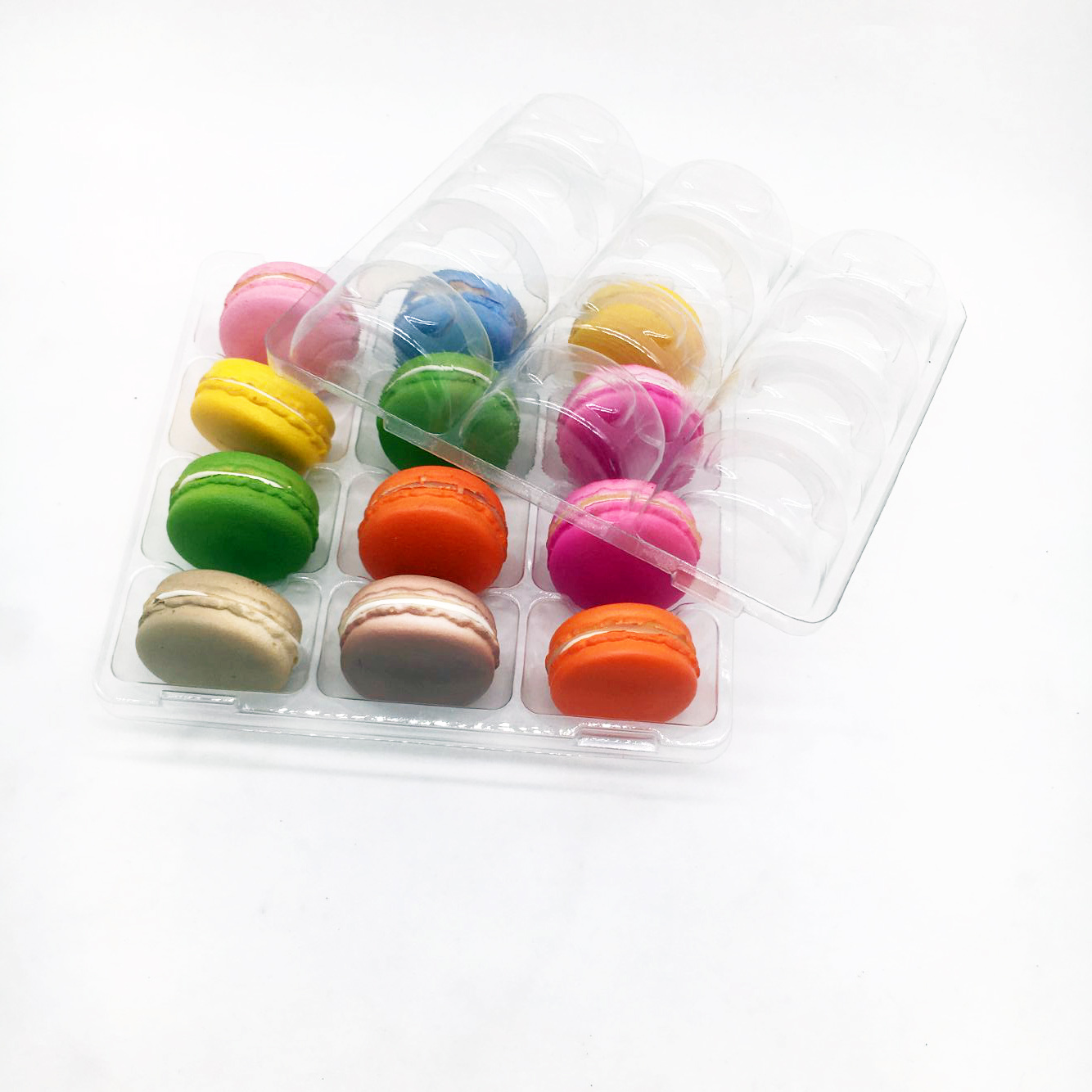 12 pack Clear PVC/PET blister macaron package cake/cookie/canday packaging
