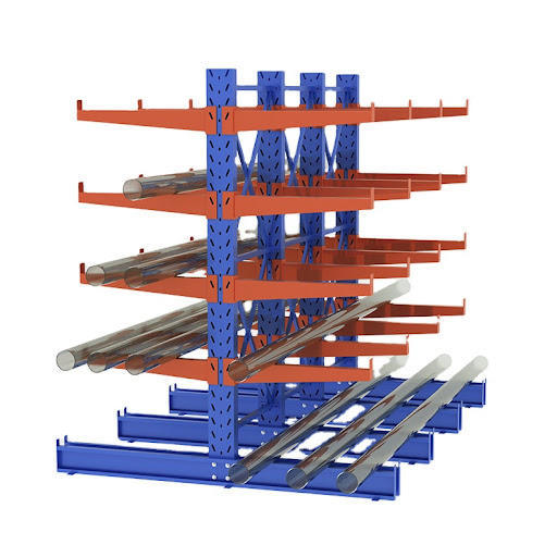 Multi-tier Cantilever Racking System with Boltless Assembly for Custom Capacity Warehouse Storage