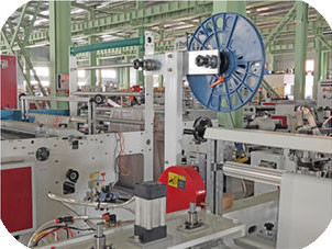 Four Function Shopping Bag Making Machine , 80pcs/min Automatic Loop Handle Bag Making Machine
