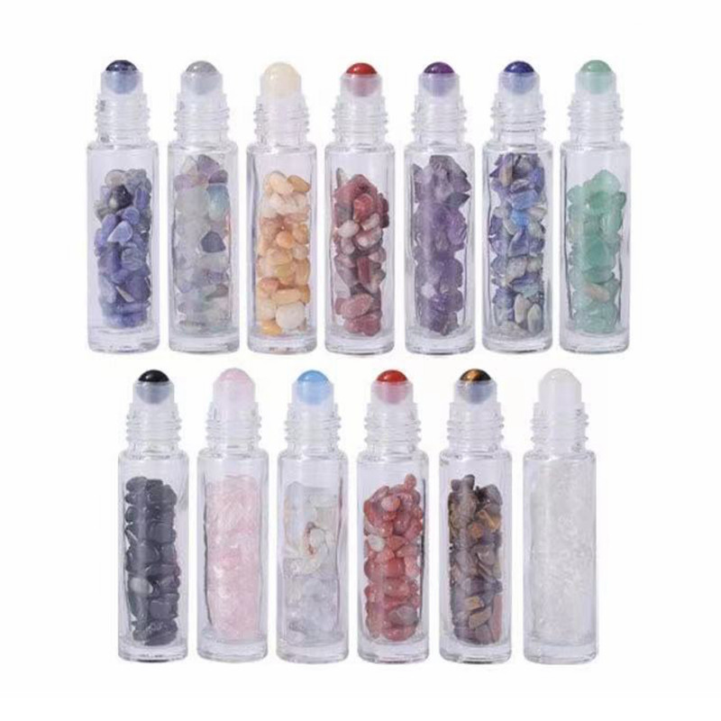 Frosted Roller Bottles Wholesale 10ml Amethyst Roller Bottle Volume Custom Surface Printing