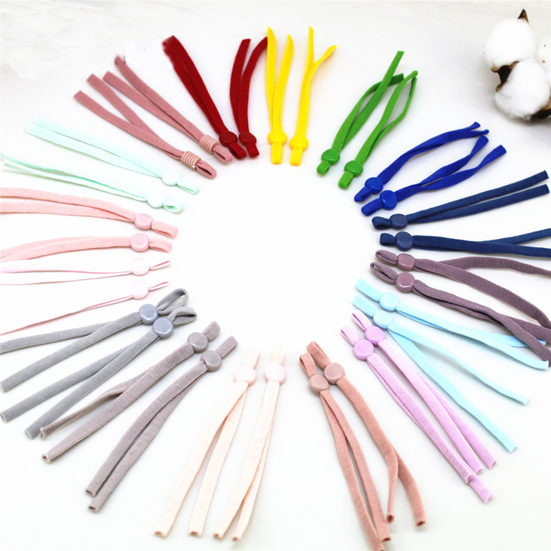 12cm * 5mm flat adjustable elastic band with buckle earloop cord for facemask earloop strap