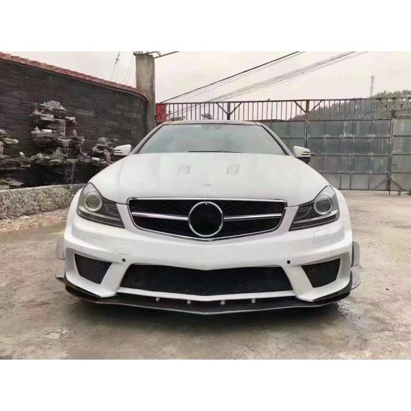 For Mercedes W204 C63 Body Kit W204 Upgraded Black Series Style Front and Rear Bumper Hood Widebody Kit