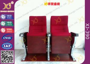 China Aluminum Alloy Base Legs Auditorium Theatre Seating With Ash Wood Veneer Finished on sale