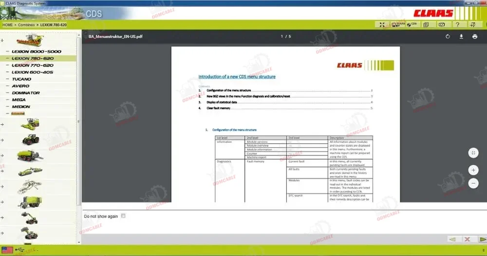 FOR CLAAS Diagnostic Tool Interface CANBUS MetaDiag Agriculture Construction Truck Excavator Diagnostic Tool+CF53 Laptop