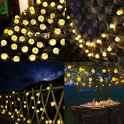IP65 1.2V 20ft 30LEDs Solar Garden Bulb String Lights