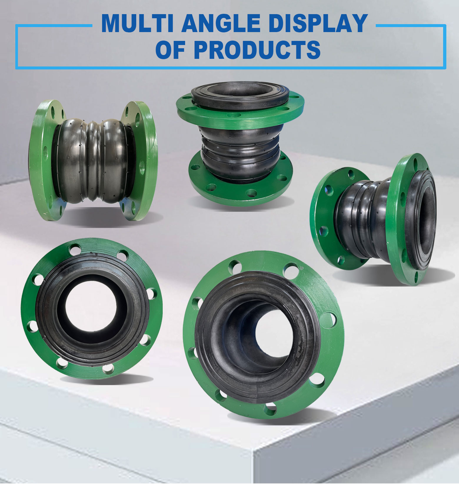 2" 5" 4 Inch Pipe Rubber Flexible Expansion Coupling Carbon Steel Flange Double Sphere
