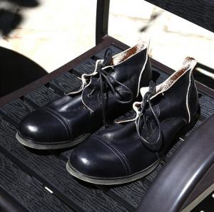 China Burnished Finishing Mens Leather Dress Shoes Lace - Up Handmade Italian Leather Shoes on sale