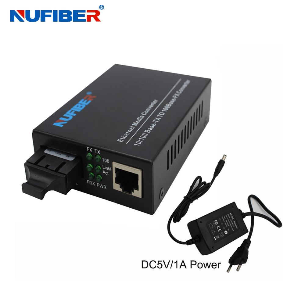 Gigabit FC Connector Fiber Media Converter 1000M FC to 10 / 100 / 1000M UTP Port