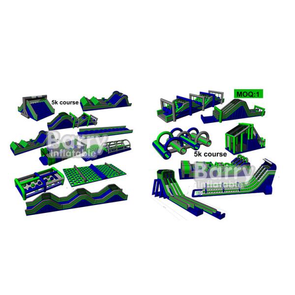 Commercial PVC Crash Course Inflatable Obstacle Course Race Inflatable 5k 2024 With Air Blower And Repair Kits