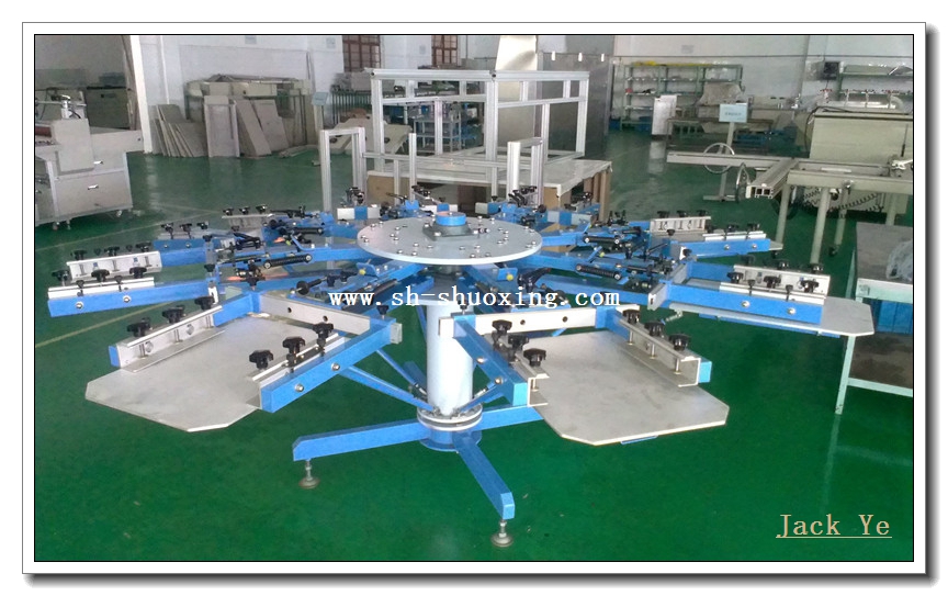 6 heads textile screen printing presses