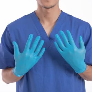 Medical Examination Disposable Protective Gloves Nitrile Black White Blue