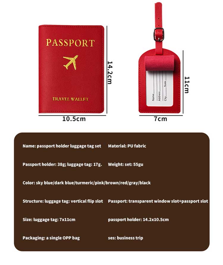 Low MOQ Mix Models Vegan Leather Passport Holder and Suitcase Tag for Smooth B2B Travel