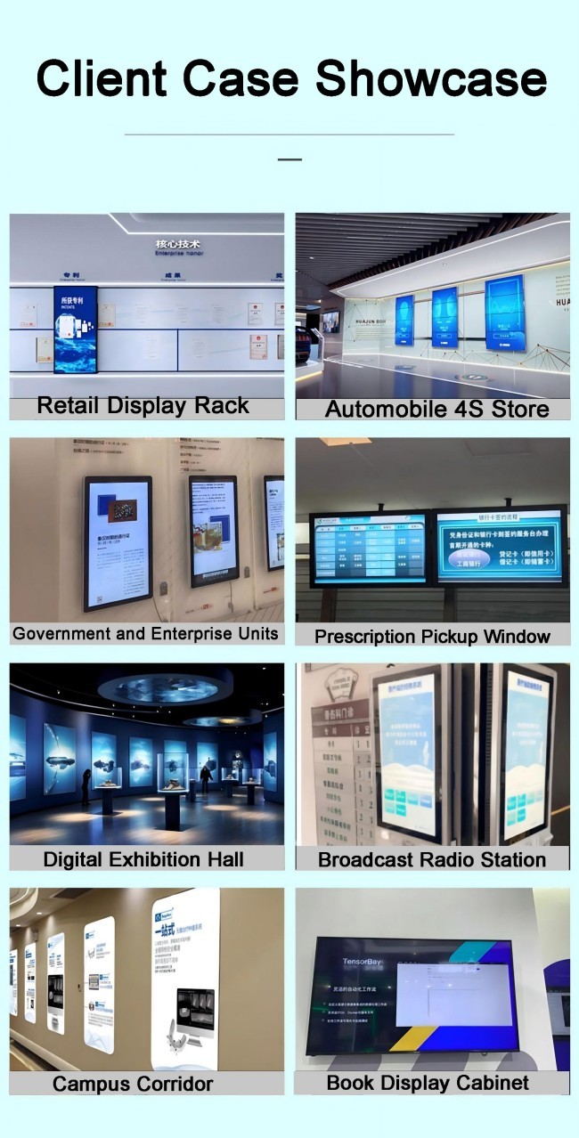 65 Inch Advertising Display Ad Kiosk Digital Signage Advertising Machine with 8 Array Mic and Android Operating System