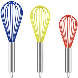 Quality Antiscratch Whisk Kitchen Utensil , Stainless Steel Beater Ergonomic Design wholesale