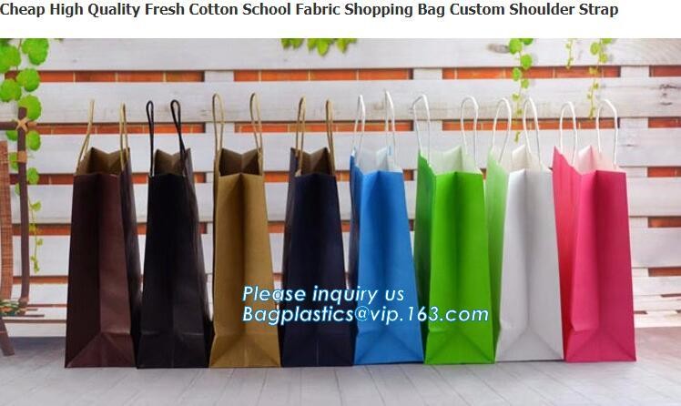 Customized White Printed Kraft Paper Shopping Bag with Twisted Handles for Cat,vintage print inspired by our own Luxury