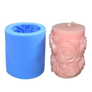 Quality Food Grade Flower Silicone Candle Mold Cylinder Eco Friendly 3D wholesale