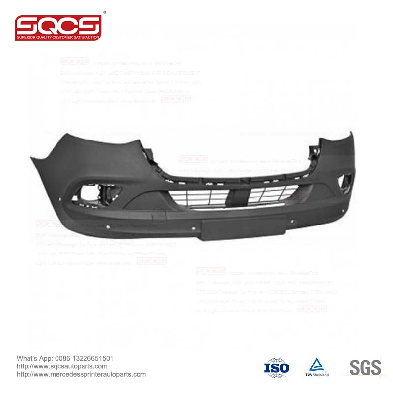 Mercedes Sprinter W907 W910 OE 9108858100 9108850000 Front Bumper With Bolt-On Attachment Type Black Paint Code Fog Light Hole