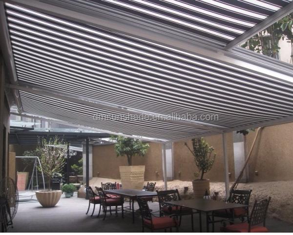 Electricity Conservatory Awning Skylight Aluminium Retractable Awning